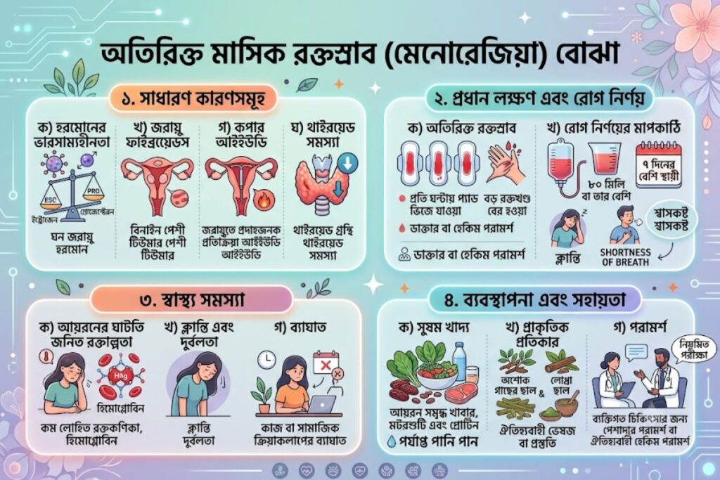 অতিরিক্ত মাসিক রক্তপাত কেন হয়?