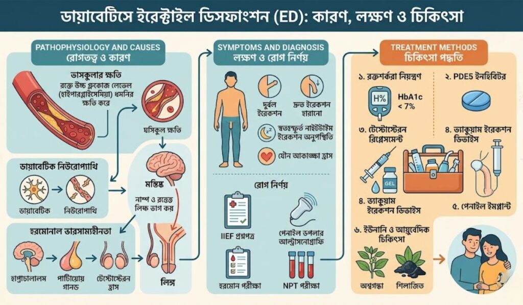 ডায়াবেটিস ইরেক্টাইল ডিসফাংশন কারণ ও সমাধান চিত্র