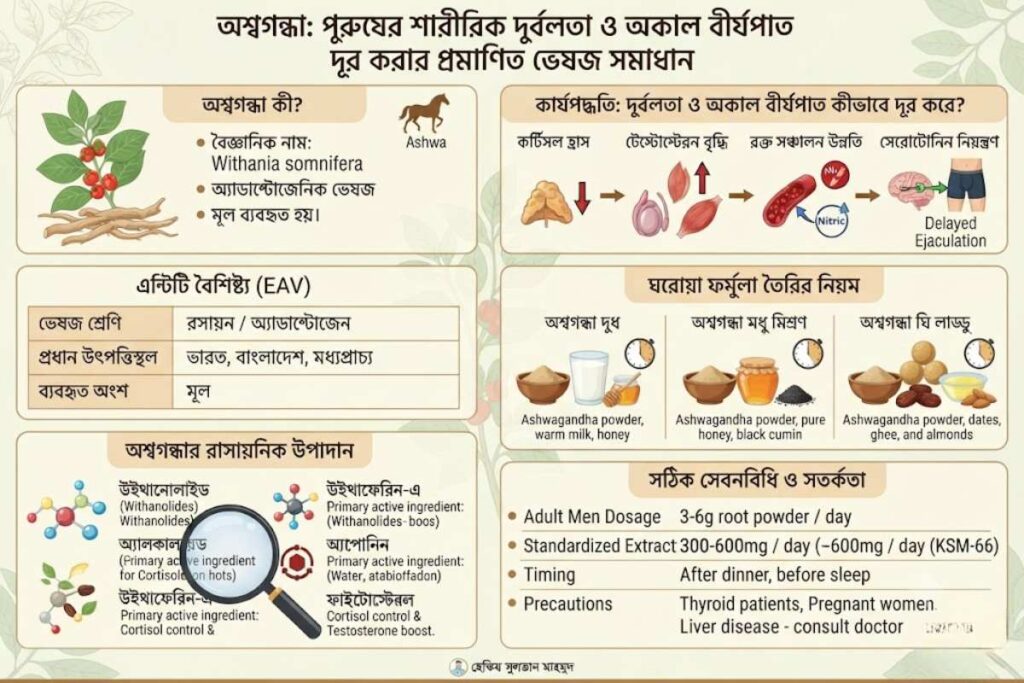 অশ্বগন্ধা অকাল বীর্যপাত
